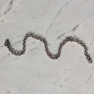 14k white gold 3.4mm rolo bracelet 8g